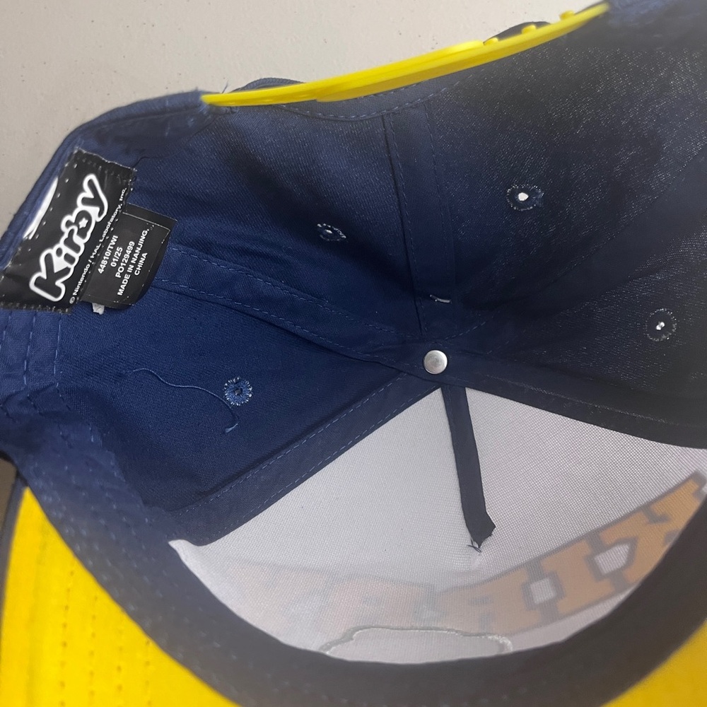 Kirby Kids Navy and White Cap with Pink Character Patch - Picture 2 of 3